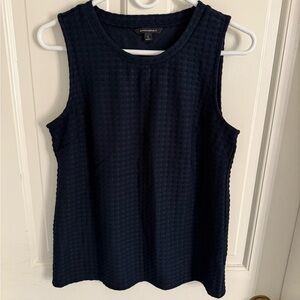 Banana Republic Textured Dark Blue Tank Top